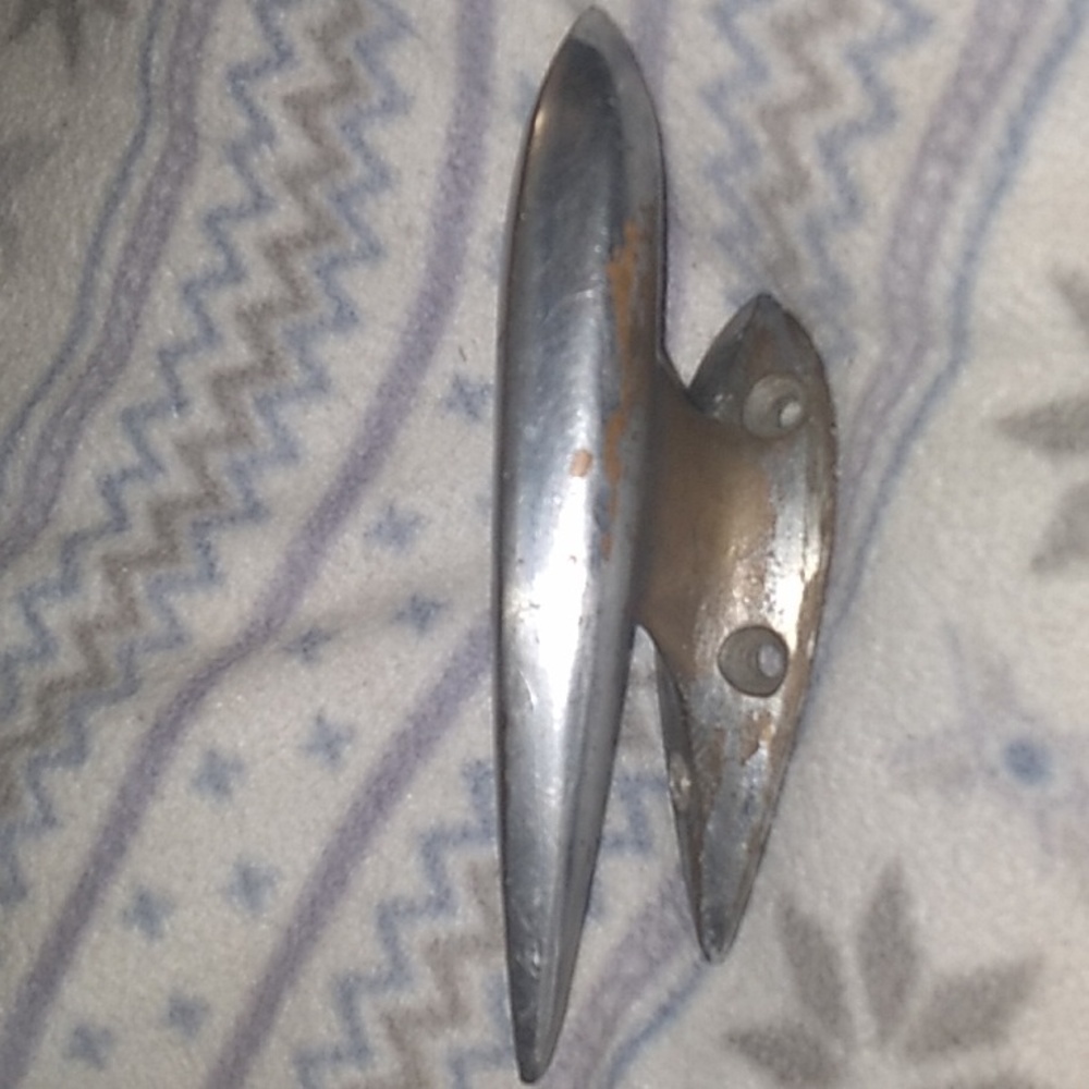 1960s TORPEDO BOAT CLEAT, Nautical Marine  Hardware, Chrome/Steel